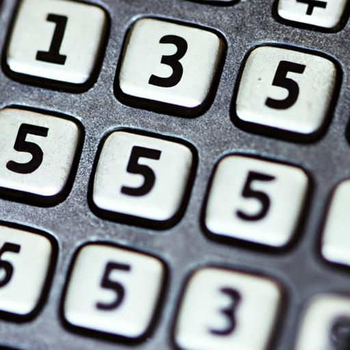 Telephone keypad displaying different phone number codes.